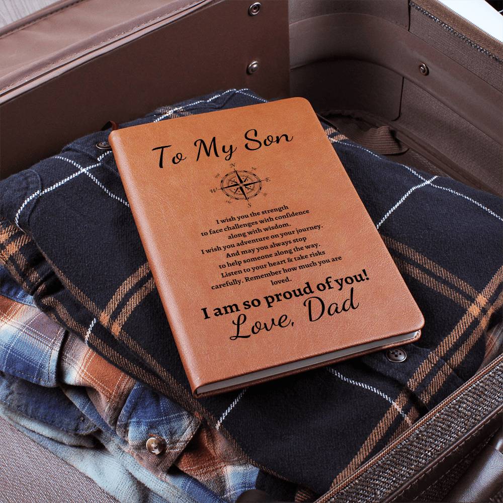 To My Son | Graduation | From Dad - Graphic Leather Journal