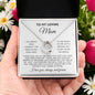 To My Loving Mom | Love Always And Forever | White Message Card - Lucky In Love Necklace