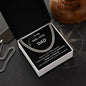 To My "Reel" Cool Dad | Black Message Card -Cuban Link Chain