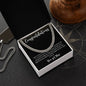 Congratulations Graduate | You Got This | For Son | Black Message Card - Cuban Link Necklace