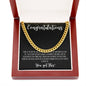 Congratulations Graduate | You Got This | For Son | Black Message Card - Cuban Link Necklace