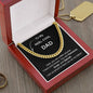 To My "Reel" Cool Dad | Black Message Card -Cuban Link Chain