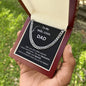 To My "Reel" Cool Dad | Black Message Card -Cuban Link Chain