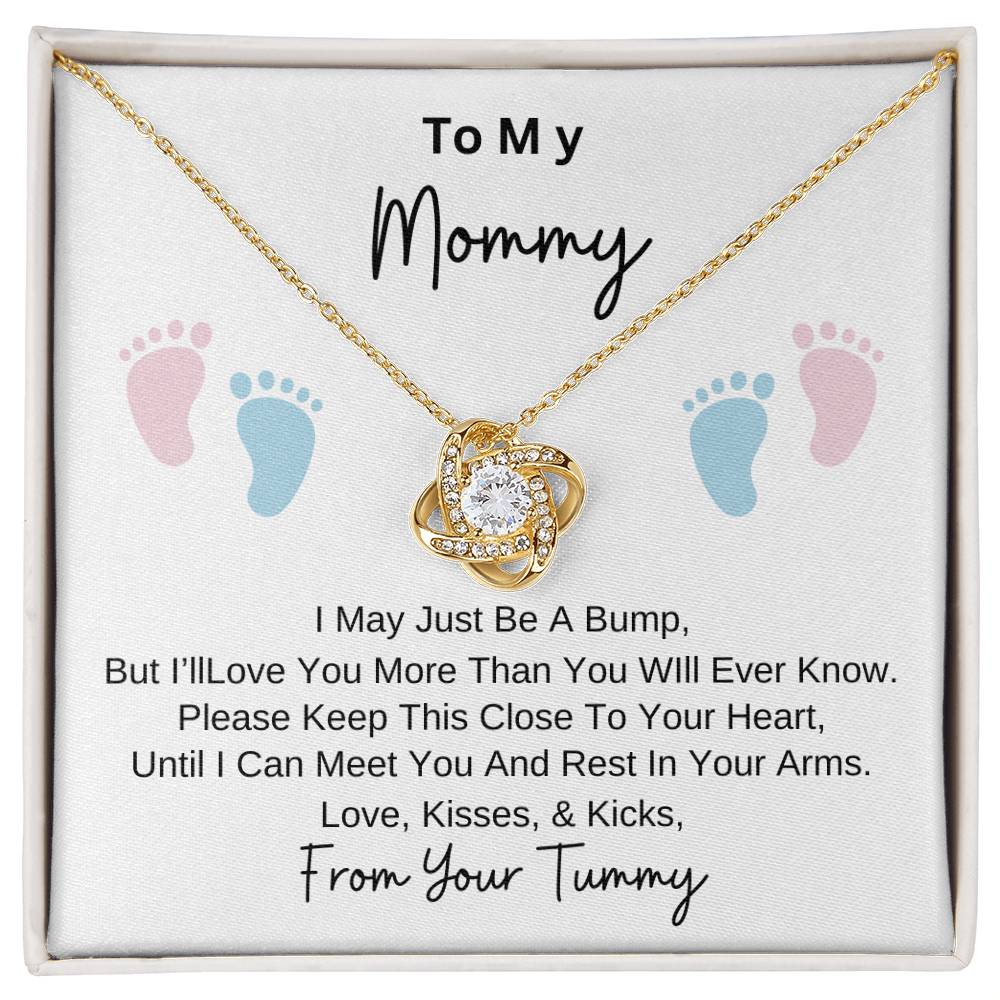 Mommy To Be | Baby Feet | Mother's Day - Love Knot Necklace