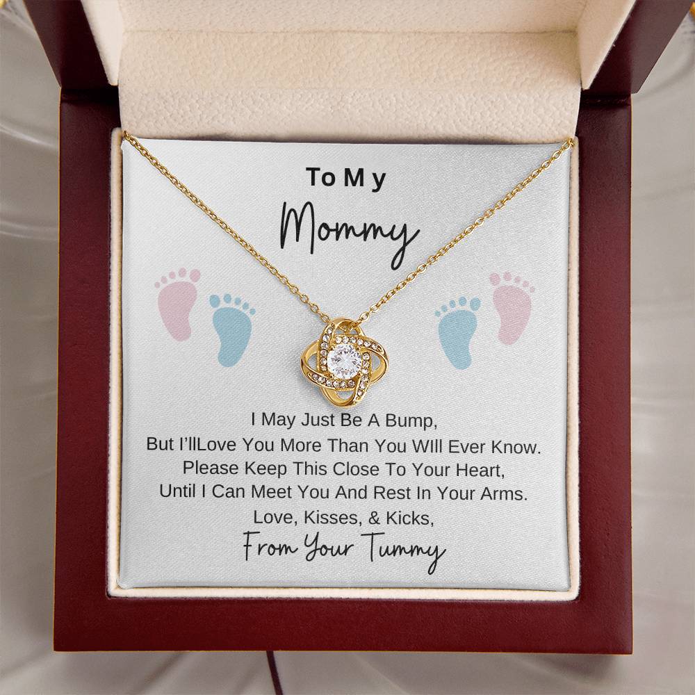 Mommy To Be | Baby Feet | Mother's Day - Love Knot Necklace
