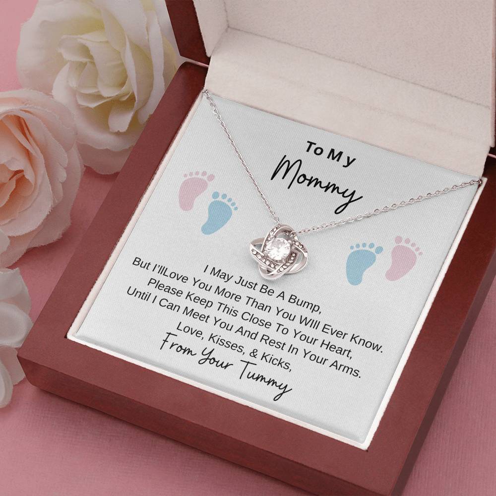 Mommy To Be | Baby Feet | Mother's Day - Love Knot Necklace