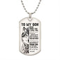 My Son| This Old Wolf - Dog Tag Military Chain