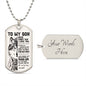 My Son| This Old Wolf - Dog Tag Military Chain