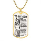 My Son| This Old Wolf - Dog Tag Military Chain