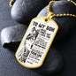 My Son| This Old Wolf - Dog Tag Military Chain