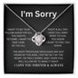 I'm Sorry | Miss You - Love Knot Necklace