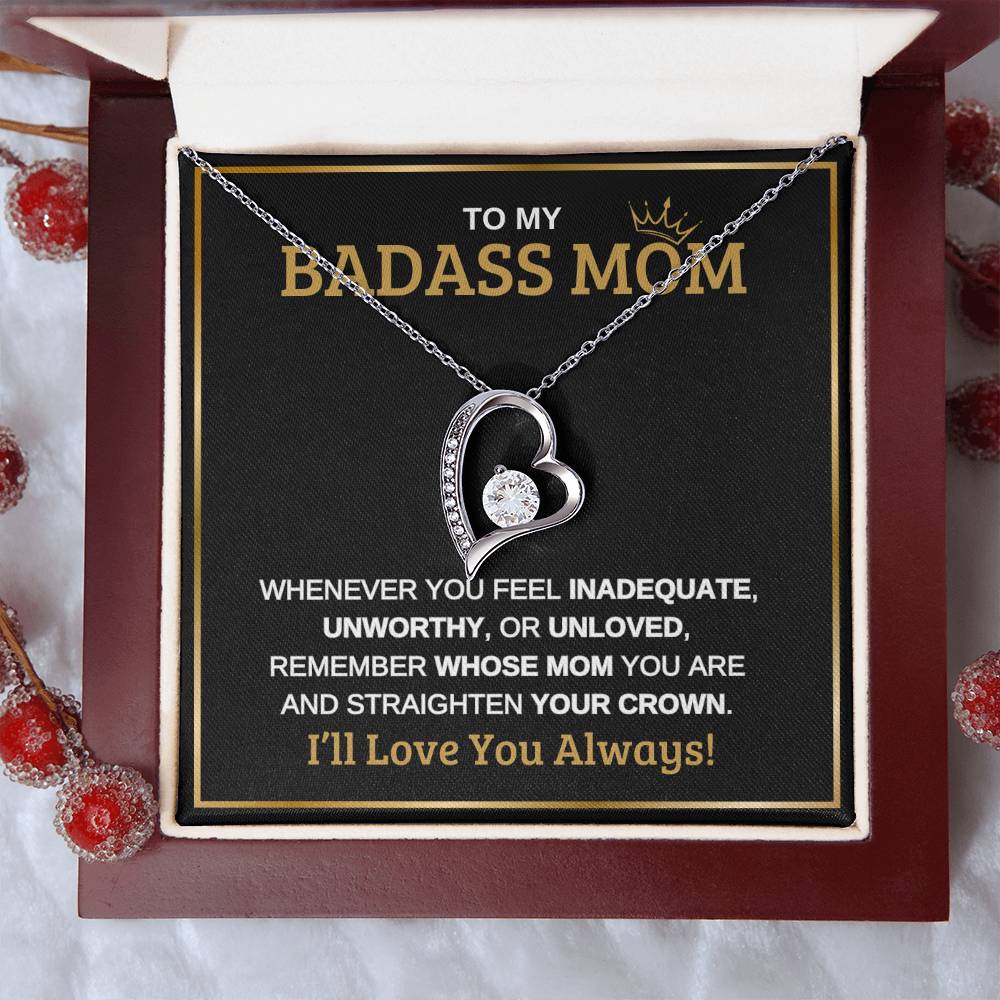 To My Badass Mom | Forever Love Necklace | Black Message Card