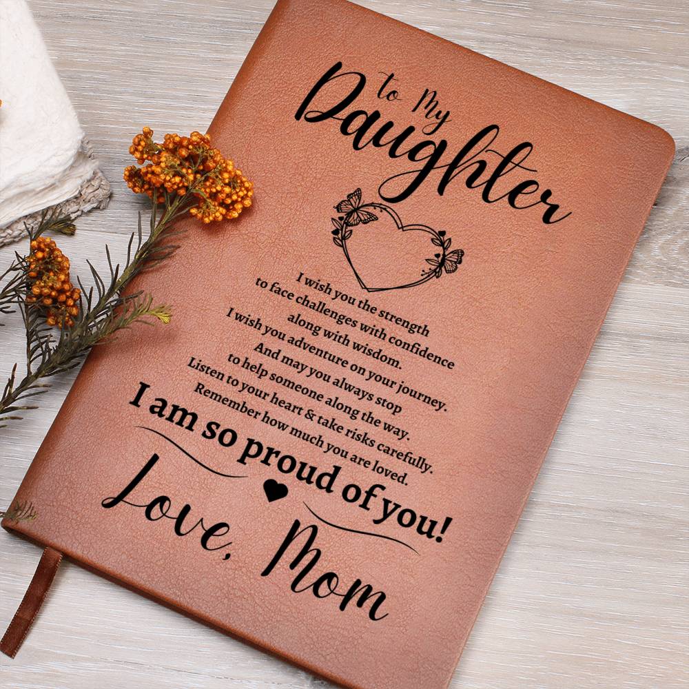 To My Daughter | Graduation | From Mom - Graphic Leather Journal