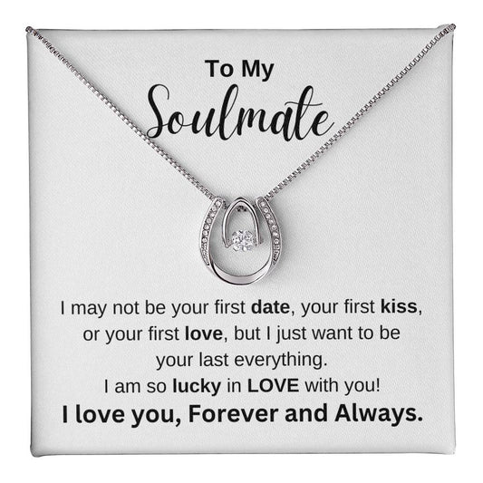 To My Soulmate | White Message Card - Lucky In Love Necklace