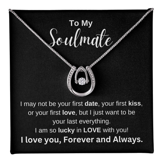 To My Soulmate | Black Message Card - Lucky In Love Necklace