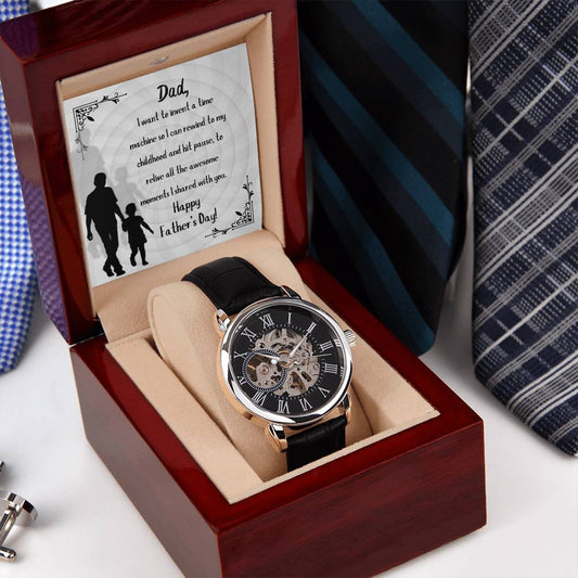 To My Dad | Gift Watch | I Want To Invent A Time Machine | Father's Day Gift - Openwork Watch