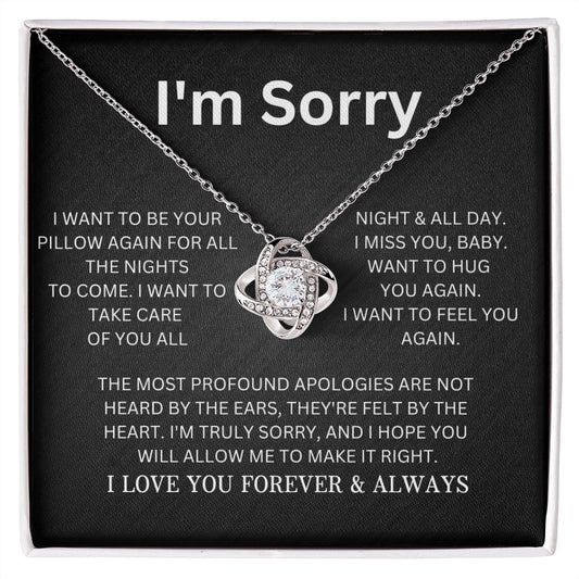 I'm Sorry | Miss You - Love Knot Necklace