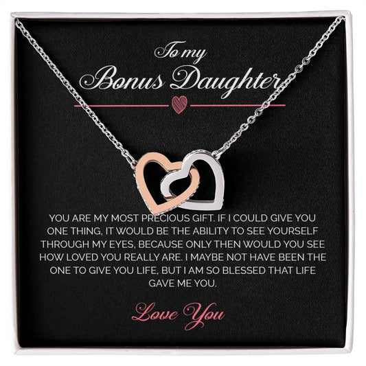 My Bonus Daughter| Life Gave Me You - Interlocking Hearts Necklace